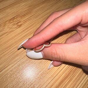 Rose gold wish bone ring
